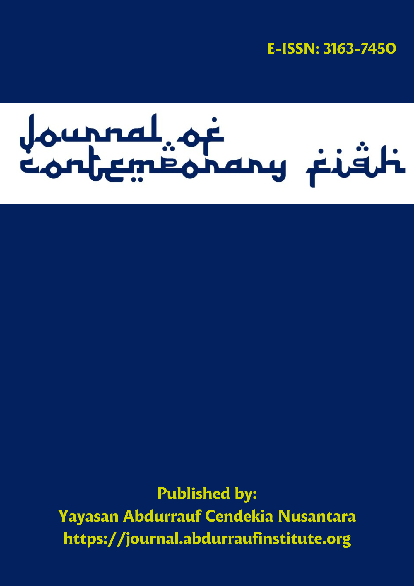 					View Vol. 1 No. 2 (2026): Journal of Contemporary Fiqh
				